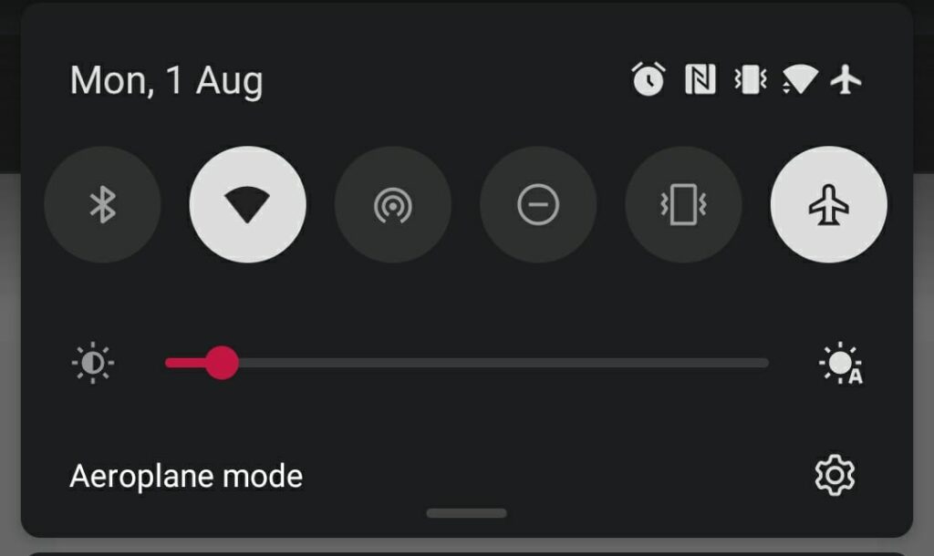 aeroplane mode
